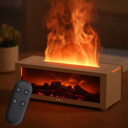 Fireplace Diffuser, Fireplace Diffusers for Essential Oils, Mini Flame Wireless Aromatherapy Fireplace Humidifier Aroma Oil Diff