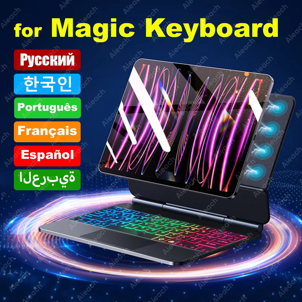 AIEACH iPad Keyboard for iPad Air 4 Air 5 Air 11 2024 Magic Keyboard for iPad 10th Pro 11 1st 2nd 3rd 4th for Bluetooth Keyboard