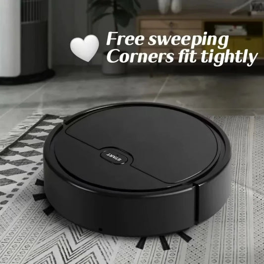 2024 Automatic Portable Mini Home Floor Robotic Vacuum Cleaner USB Rechargeable Wet Dry Three-In-One Sweeping Machine for Home
