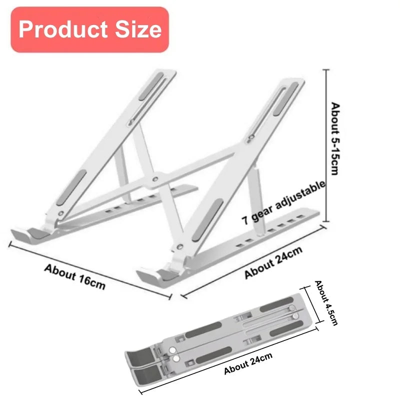Foldable Laptop Stand Adjustable Portable Notebook Bracket Support Base ABS Holder For Macbook Air Pro Accessories